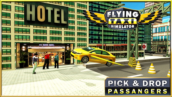 Flying Taxi Simulator- Cab Driving  Parking