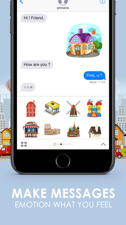 City Town Emoji Stickers Keyboard Themes ChatStick