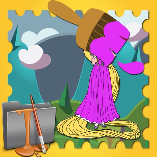 Coloring Pages Rapunzel Version Icon