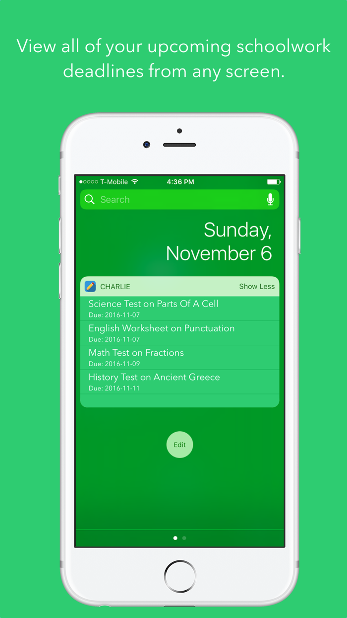Charlie - Keep track of your schoolwork