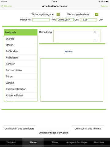 CSN-Haus Wohnungsübergabeprotokoll screenshot 2