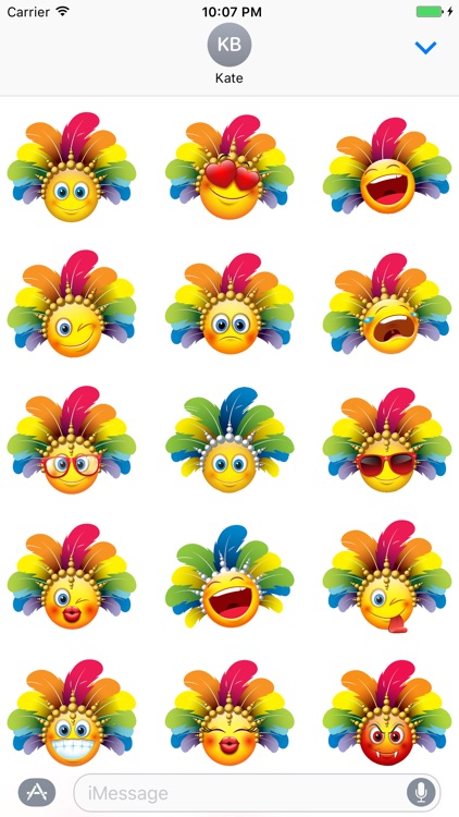 Carnival Smileys Stickers