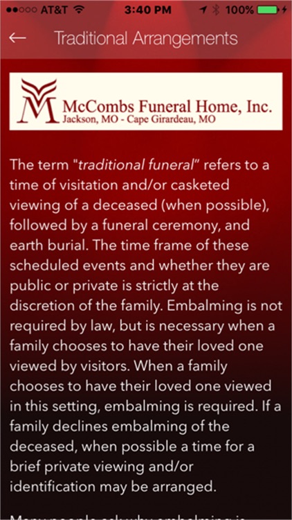 McCombs Funeral Home, Inc.