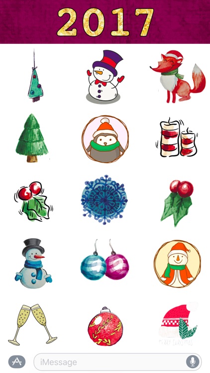 Merry Christmas & Happy New Year - Retro Stickers screenshot-3