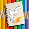 Guns Weapons Sniper Coloring Book Game