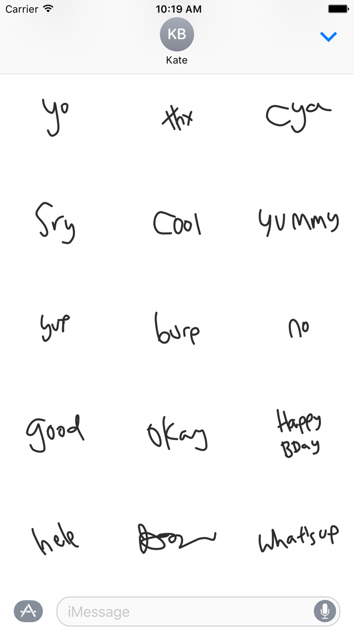 Text sticker pack - message stickers for iMessage