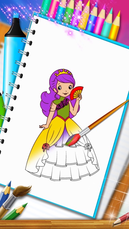 princess mandala coloring book