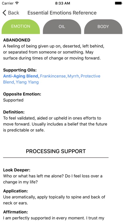 Essential Emotions Reference