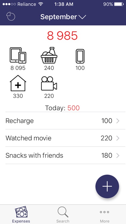 uSpend - Spending Tracker,Free Expense manager app screenshot-0