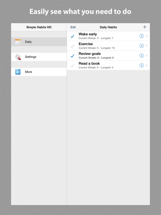 Simple Habits HD - Daily Habit Tracker