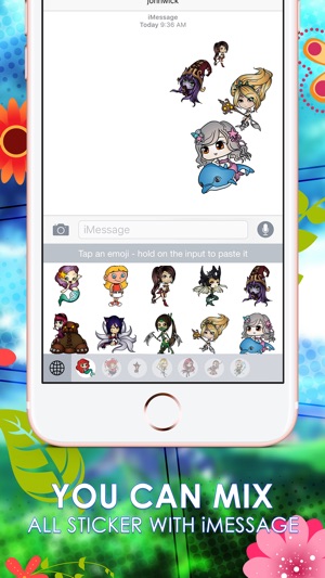 Anime Girl Emoji Sticker Keyboard Themes ChatStick(圖3)-速報App