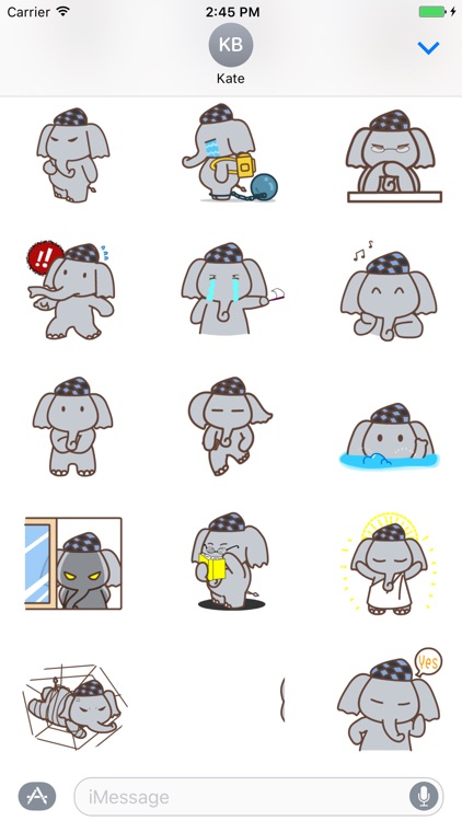 Animated Kid Elephant - Fx Sticker