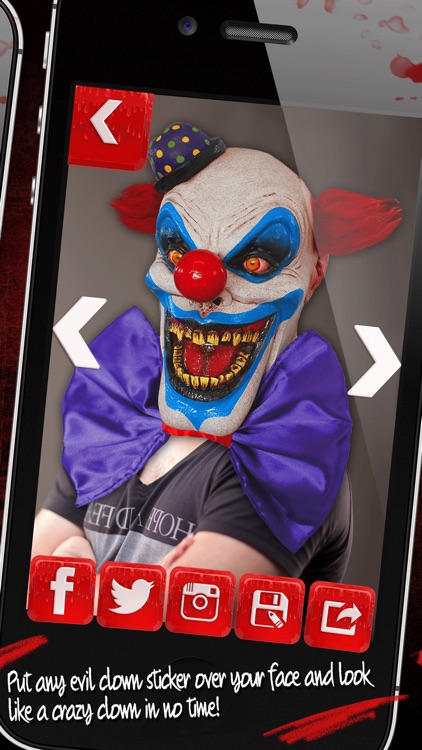Horror Clown Photo Stickers