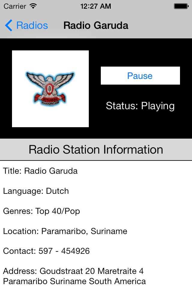 Suriname Radio Live Player (Paramaribo / Dutch) screenshot 4
