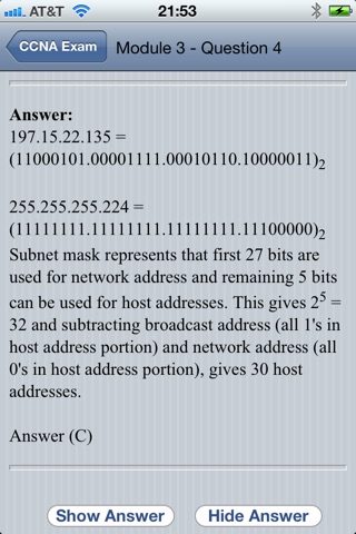 CCNA Sample Exam Questions screenshot 2