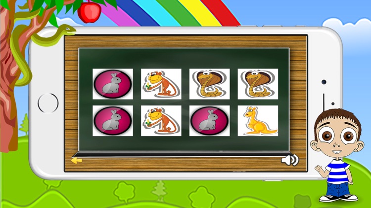 Cartoon Animals Memory Game