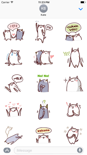 Cute Puss Stickers Pack for iMessage