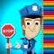 Police Learning Coloring Book For Kids Free Game