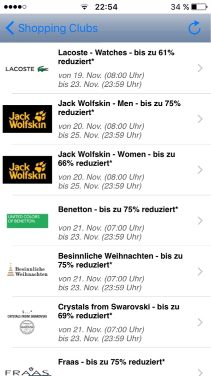 Shopping Clubs # Outlet-App von kumk.de