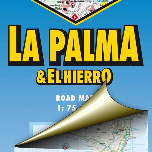 La Palma, El Hierro. Road map. icon