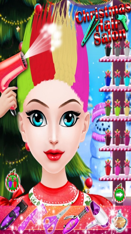Christmas Hair Salon Spa and Hair Makeup Games screenshot-3
