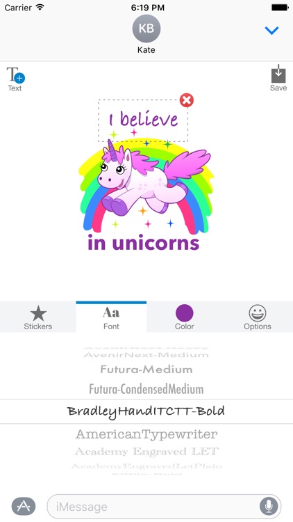 Funny Unicorn MYOSE - Make Your Own Sticker Emoji