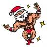 Gymnast Santa Claus Stickers
