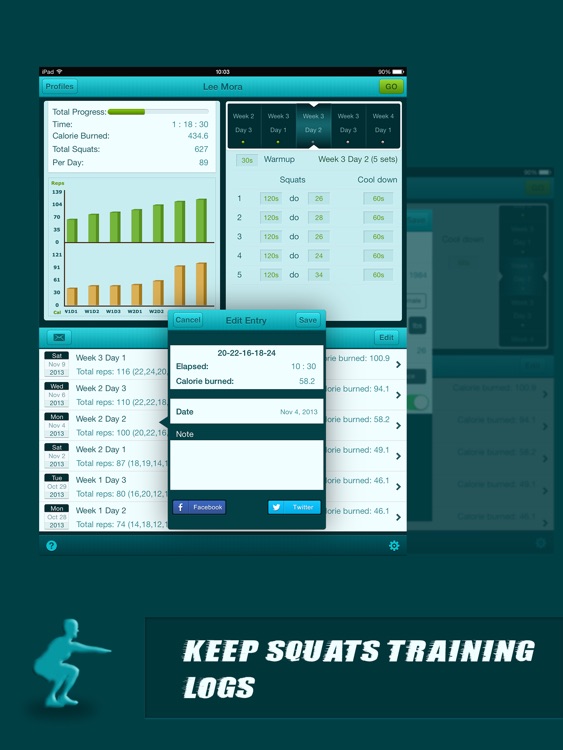 Squats Coach Pro for iPad - Do 200 Squats screenshot-3