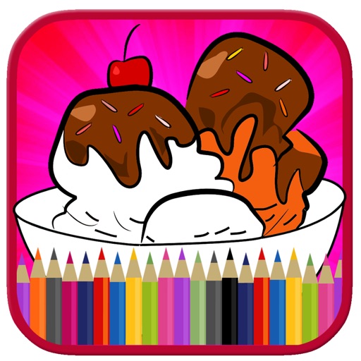 Frozen Ice Cream Coloring Book Fun Game For Kids iOS App