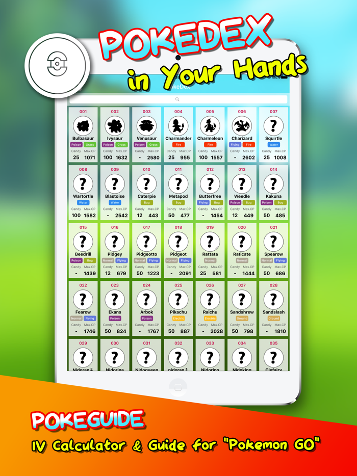 PokeGuide - IV Calculator  Guide for Pokemon GO