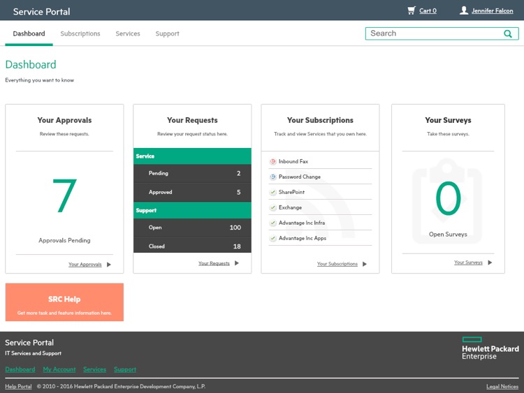 HP Service Request Catalog