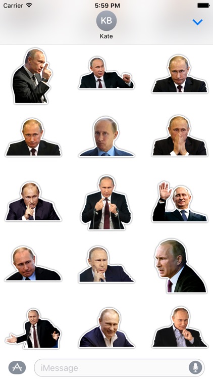 Trump Putin Clinton-3 in 1 imessage text stickers screenshot-3