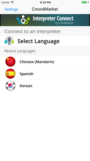 CrowdMarket Interpreter Connect