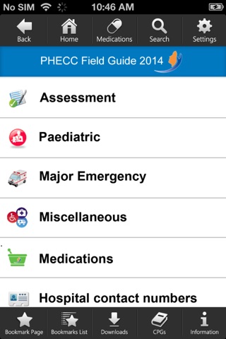 PHECC Field Guide screenshot 2