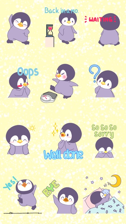 Penguin Bo Animated Bird Stickers for Text Message