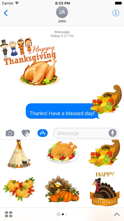 Fun Thanksgiving Stickers for iMessage