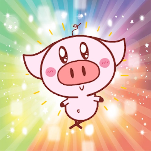 Cute pink piggy Gif - Fx Sticker icon