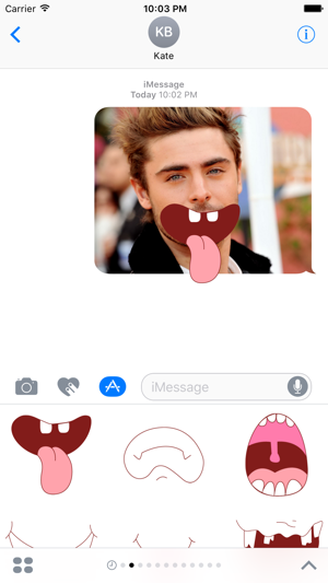 Funny Stickers - Cartoon Mouth