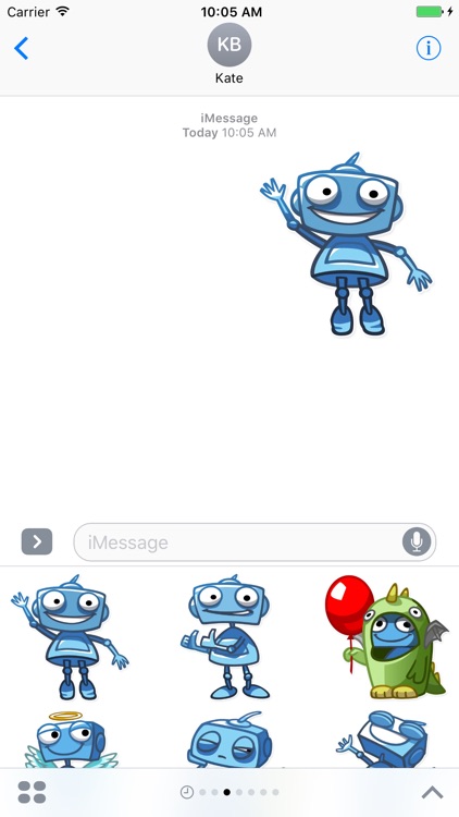 Blue Robots for iMessage