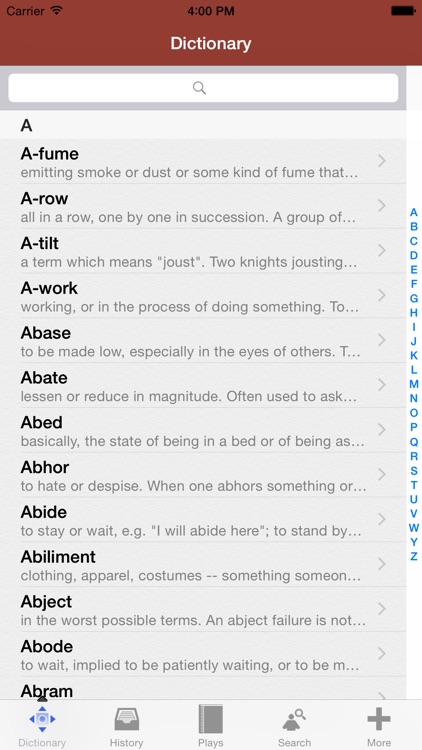 4,896 Shakespeare Play Dictionary