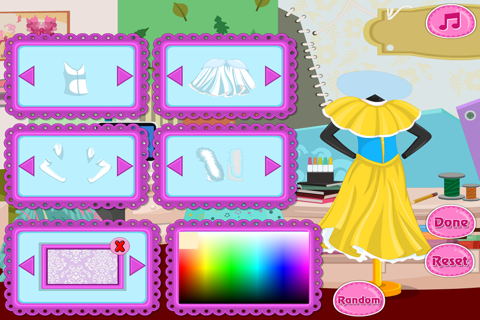 Princess Dress Design ~ Make your own dress screenshot 3