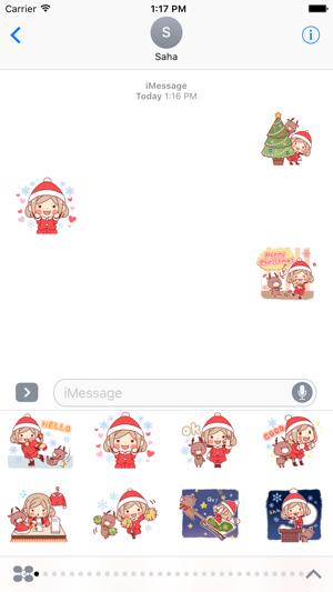 Merry Christmas Stickers for Girl(圖3)-速報App