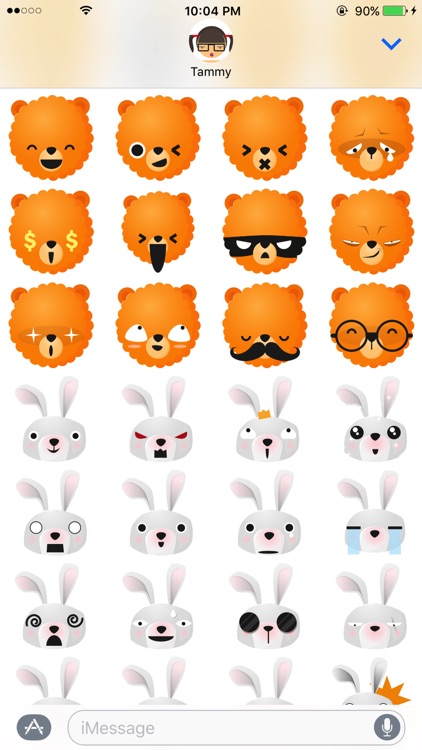 Fun Animals Sticker Pack with Emoji Faces screenshot-3