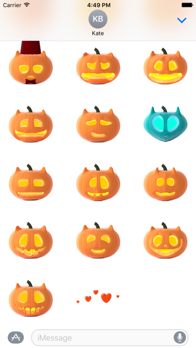 How to cancel & delete Cat O'Lanterns - Halloween Cat Pumpkins stickers from iphone & ipad 3