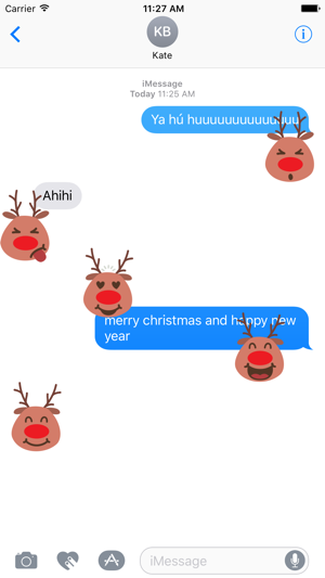 Funny reindeer for Christmas emojis - Fx