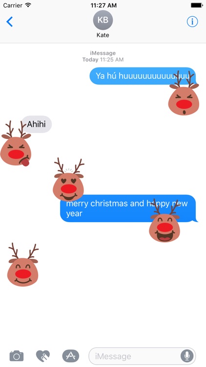 Funny reindeer for Christmas emojis - Fx Sticker