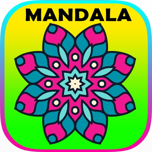 Mandala Coloring Book for Stress Relief Icon