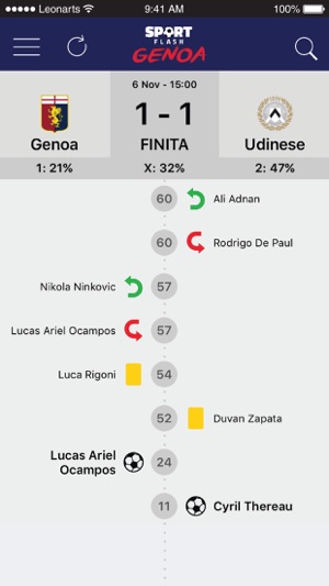 SportFlash Genoa(圖4)-速報App