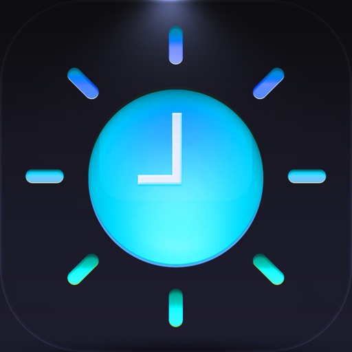 Digital Clock With LED Light Widget icon