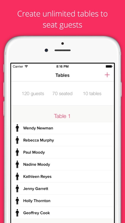 Wedding Table Planner - Guest list & table planner